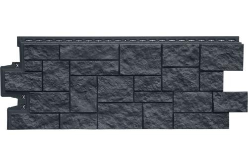 Фасадная панель Grand Line Дикий камень Стандарт графит купить в Нарткале