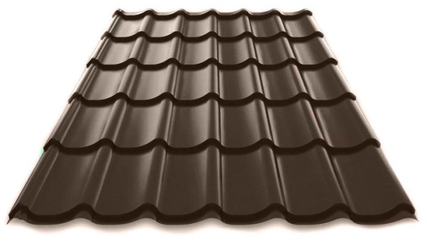 Металлочерепица Металл Профиль Norman полиэстер 0,5 сталь RR32 темно-коричневый купить в Нарткале