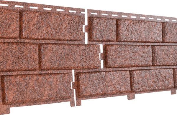 Фасадная панель Ю-Пласт Стоун Хаус Кирпич Красный купить в Нарткале