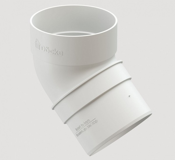 Колено 45˚ПВХ Docke STANDART пломбир купить в Нарткале