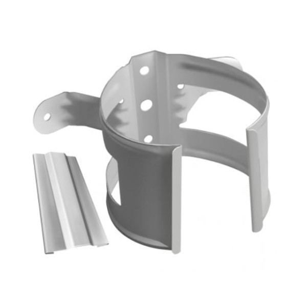 Водосток Grand Line 150x100 – Хомут трубы (на дерево) RAL 9003 купить в Нарткале