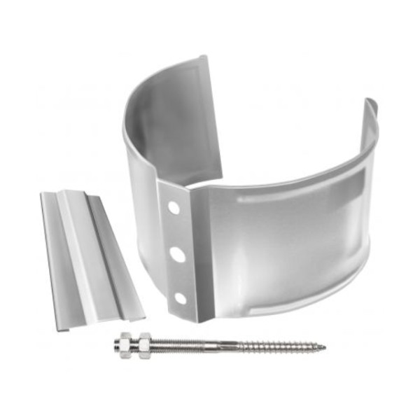 Водосток Grand Line 150x100 – Хомут трубы (на кирпич) RAL 9003 купить в Нарткале