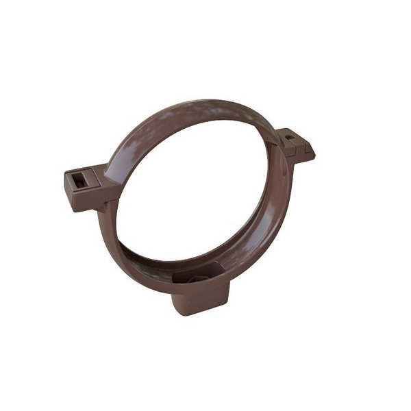 Водосток Альта-Профиль ПВХ – Хомут трубы (коричневый) купить в Нарткале