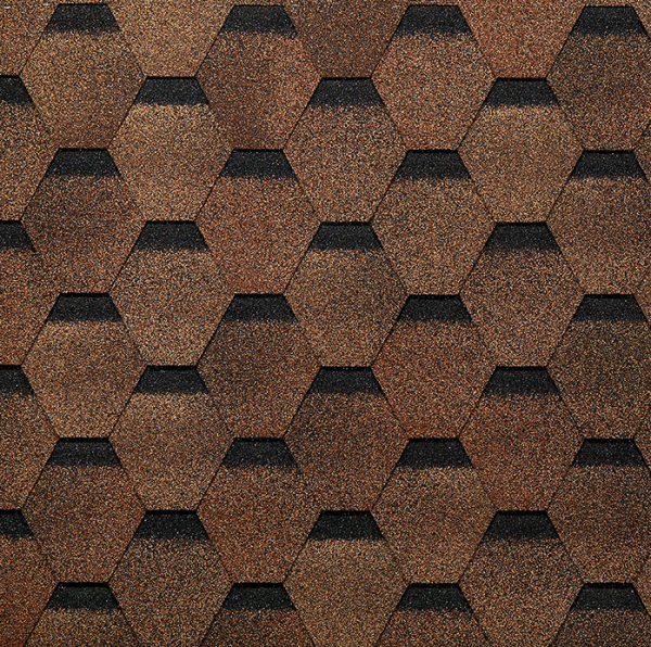 Гибкая черепица EURASIA Docke, Коллекция ШЕСТИГРАННИК Светло-коричневый купить в Нарткале