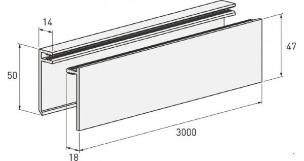 Планка финишная белая купить в Нарткале