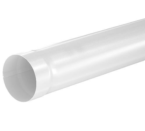 Водосток Aquasistem, система 125x90 - Труба водосточная 3.00м RR 20 Мраморно-белый купить в Нарткале