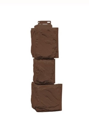 Угол наружный «Камень крупный» Коричневый