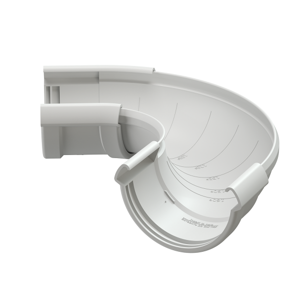 Угол желоба регулируемый Docke Lux ПВХ Пломбир купить в Нарткале