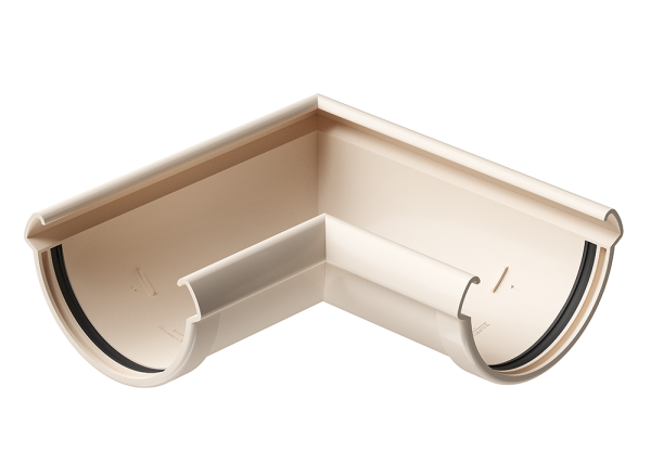 Угол желоба 90° Docke Lux ПВХ Латте купить в Нарткале