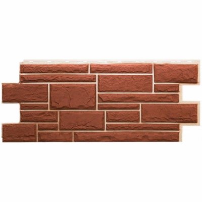 Фасадная панель Техоснастка, Камень Дикий, Коричневый