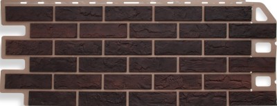 Фасадная панель Цокольный сайдинг Альта-профиль - коллекция "кирпич", кирпич жженый