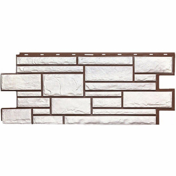 Фасадная панель Техоснастка, Камень Дикий, Белый купить в Нарткале