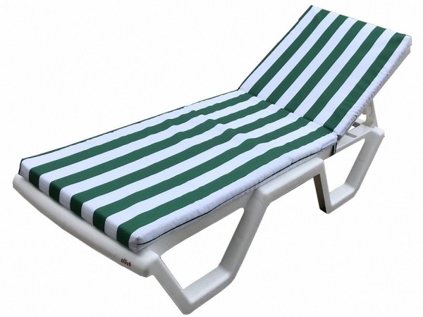 Матрас для шезлонга TWEET Зеленые белые полоски купить в Нарткале