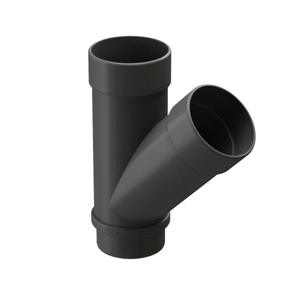 Тройник 45˚ для водосточной трубы Docke Lux ПВХ - Графит купить в Нарткале