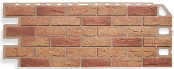 Фасадная панель Цокольный сайдинг Альта профиль кирпич Бежевый Комби купить в Нарткале