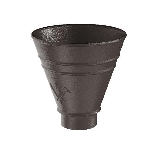 Водосток Aquasistem, Система 125x90 - Воронка водосборная круглая RR 32 Тёмно-коричневый matt купить в Нарткале