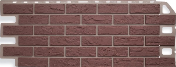 Фасадная панель Цокольный сайдинг Альта-профиль - коллекция "кирпич", кирпич красный купить в Нарткале