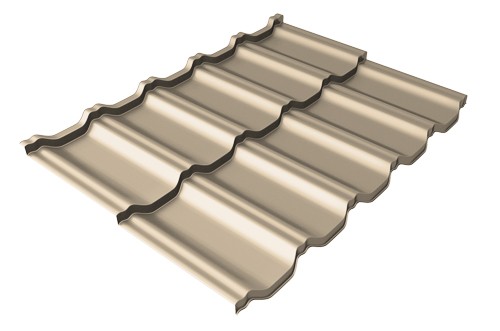 Металлочерепица модульная Квинта Uno Grand Line c 3D резом 0,5 Satin RAL 1015 светлая слоновая кость купить в Нарткале