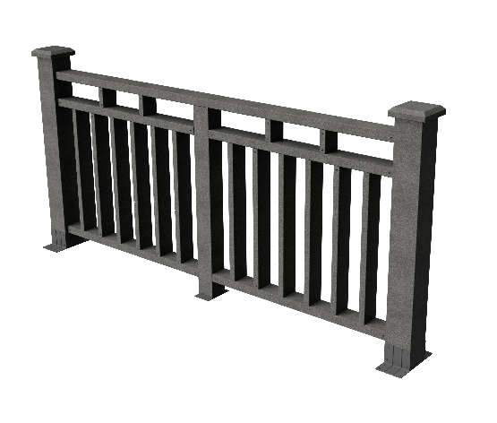 Ограждения декоративное ДПК GRINDERDECO Европа серый базальт купить в Нарткале