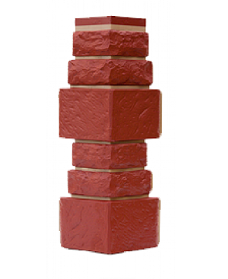 Угол T-Сайдинг-Дикий Камень Красный