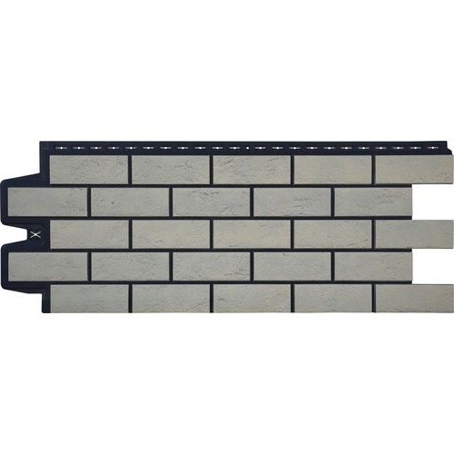 Фасадная панель Grand Line Состаренный кирпич Элит ваниль, ШОВ чёрный купить в Нарткале
