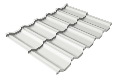 Металлочерепица модульная Квинта Uno Grand Line c 3D резом 0,5 Satin RAL 9003 сигнальный белый купить в Нарткале
