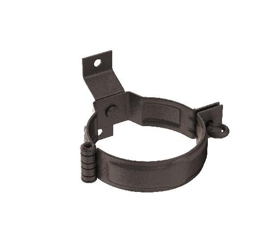 Водосток Aquasistem, Система 125x90 - Декоративный хомут трубы под дерево с комплектом крепления RR 32 Тёмно-коричневый matt купить в Нарткале