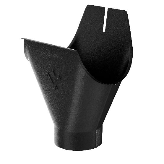 Водосток Aquasistem, система 125x90 - Воронка желоба RAL 9005 Чёрный купить в Нарткале