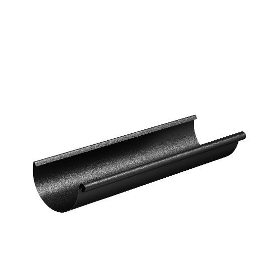 Водосток Aquasistem, система 125x90 - Водосточный желоб 3.00м RAL 9005 Чёрный купить в Нарткале