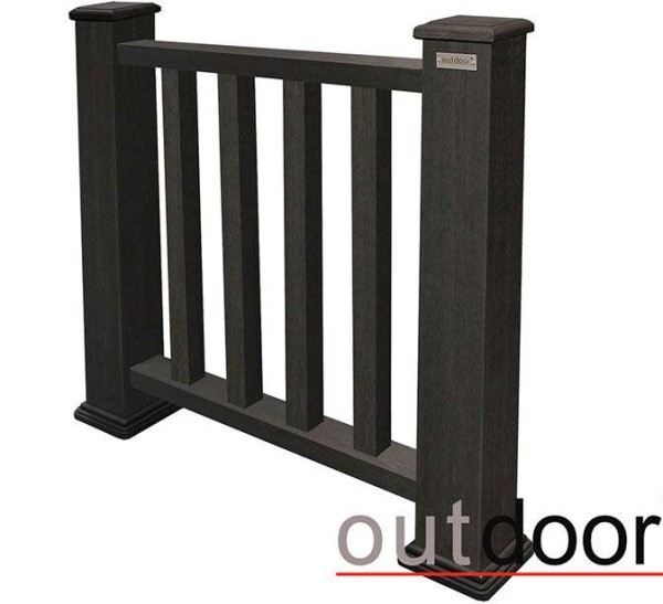 Ограждение из ДПК Outdoor Классик 3D STORM чёрный купить в Нарткале