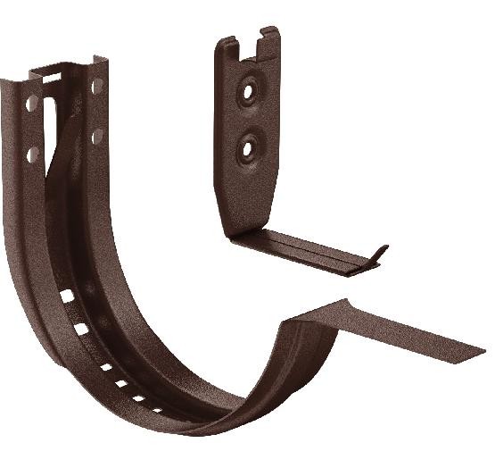 Водосток Aquasistem, Система 125x90 - Крюк крепления желоба короткий регулируемый RAL 8017 Коричневый matt купить в Нарткале