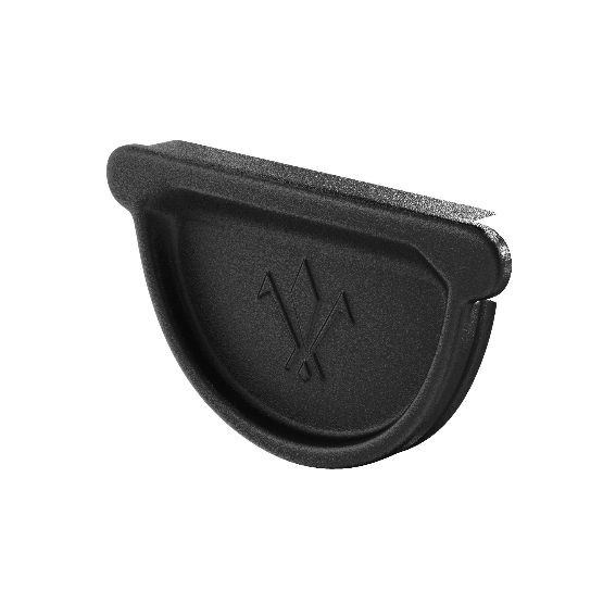 Водосток Aquasistem, система 125x90 - Заглушка универсальная с резиновым уплотнителем RAL 9005 Чёрный купить в Нарткале