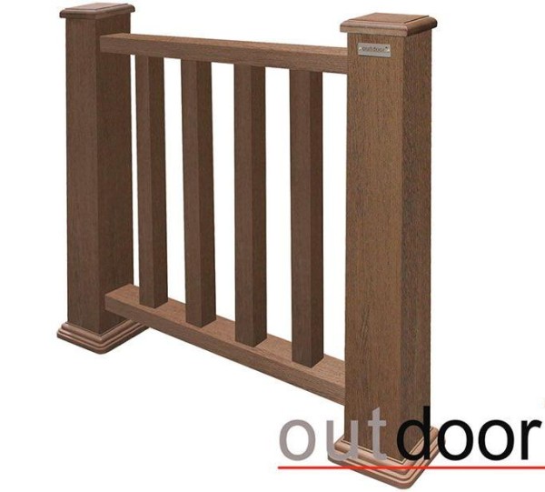 Ограждение из ДПК Outdoor Классик 3D STORM коричневый микс купить в Нарткале