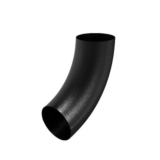 Водосток Aquasistem, система 125x90 - Колено трубы RAL 9005 Чёрный купить в Нарткале