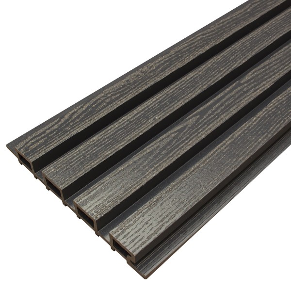 Фасадная доска из ДПК Faynag Wood Рейка Мокрый Асфальт купить в Нарткале