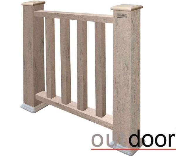 Ограждение из ДПК Outdoor Классик 3D STORM серый микс купить в Нарткале