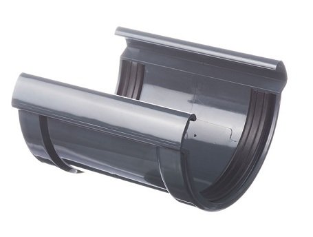 Соединитель желоба Docke Lux ПВХ - Графит купить в Нарткале