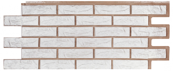 Фасадная панель Техоснастка, Лондон Брик, Белый купить в Нарткале