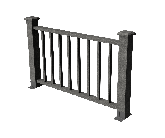 Ограждения декоративное ДПК GRINDERDECO Альма 1500 со скрытым крепежом серый базальт купить в Нарткале