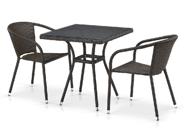 Комплект плетеной мебели AFINA из иск. ротанга T282BNT/Y137C-W53 Brown 2Pcs купить в Нарткале