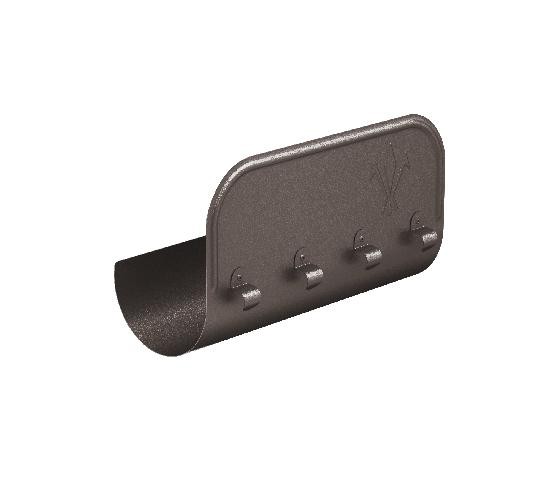 Водосток Aquasistem, Система 125x90 - Ограничитель перелива прямой RR 32 Тёмно-коричневый matt купить в Нарткале