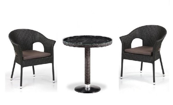 Комплект плетеной мебели AFINA из иск. ротанга T601/Y79A-W53 Brown 2Pcs купить в Нарткале