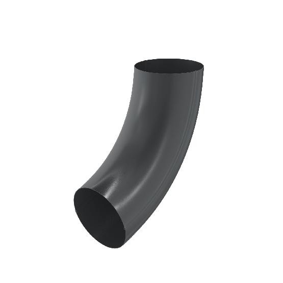 Водосток Aquasistem, система 125x90 - Колено трубы RAL 7024 Тёмно-серый купить в Нарткале