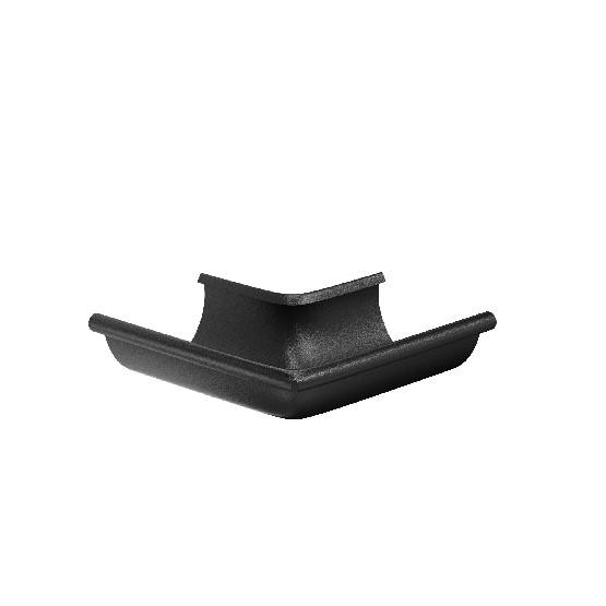 Водосток Aquasistem, система 125x90 - Угол желоба, наружный 90° RAL 9005 Чёрный купить в Нарткале