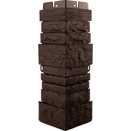 Угол наружный Альта-Профиль Скалистый камень ЭКО Коричневый купить в Нарткале