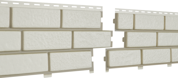 Фасадная панель Ю-Пласт Стоун Хаус Кирпич с декорированным швом Белый купить в Нарткале