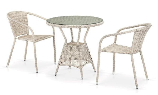 Комплект плетеной мебели AFINA из иск. ротанга T705ANT/Y137C-W85 Latte 2Pcs купить в Нарткале