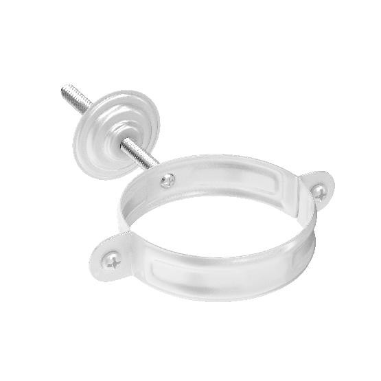 Водосток Aquasistem, система 150/100 - Комплект крепления трубы RAL 9003 Белый купить в Нарткале