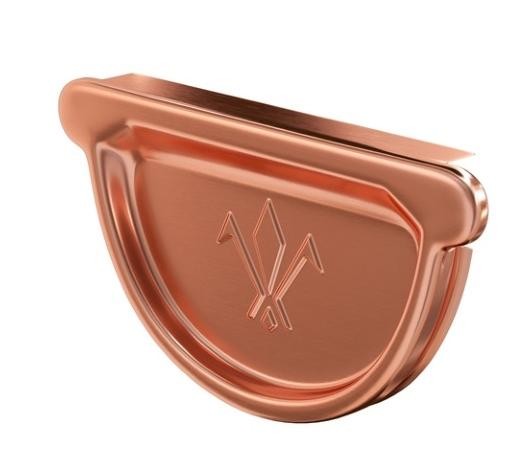 Водосток Aquasistem, система 150/100 - Заглушка желоба универсальная медная купить в Нарткале