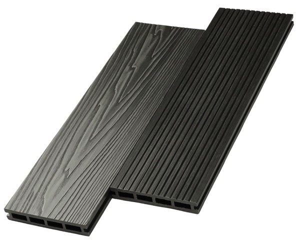 Террасная доска ДПК NanoWood двусторонняя New 3D тиснение + вельвет Графит купить в Нарткале